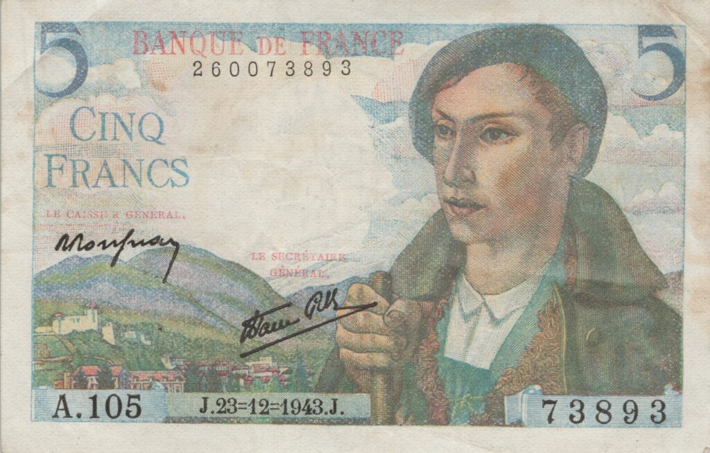 FRANCE billet de 5 Francs Berger 23-12-1943