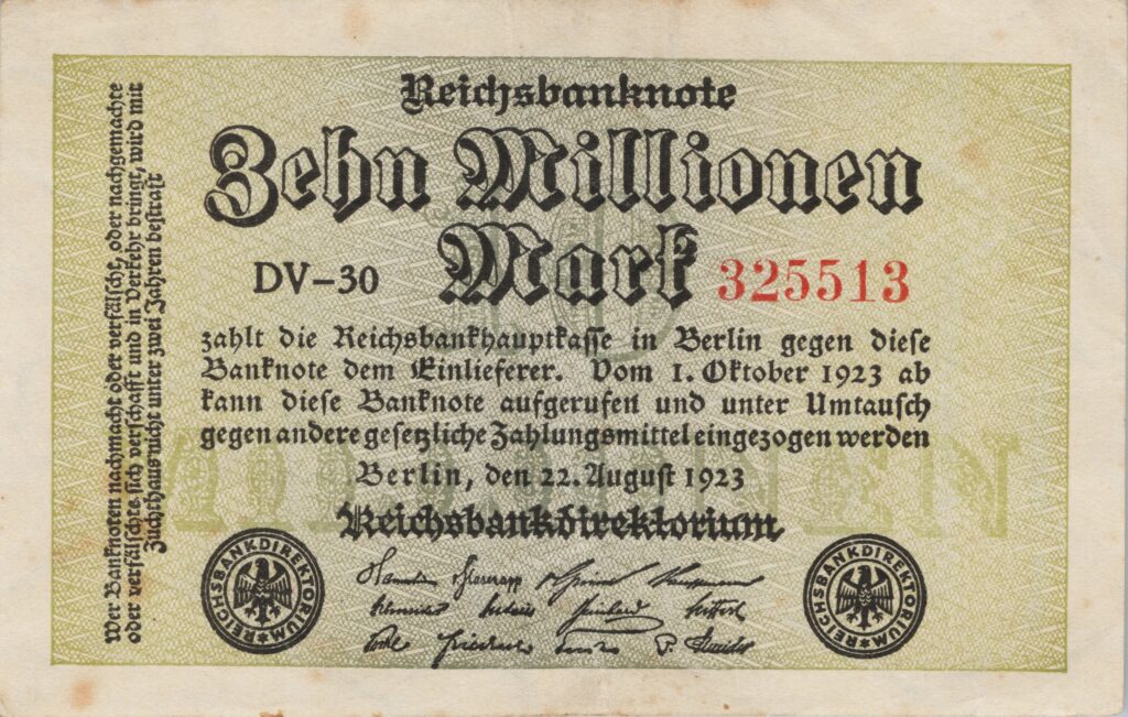 ALLEMAGNE billet Reichsbank de 10.000.000 Mark 22-08-1923