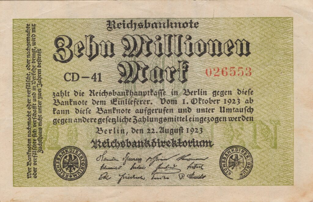 ALLEMAGNE billet Reichsbank de 10.000.000 Mark 22-08-1923