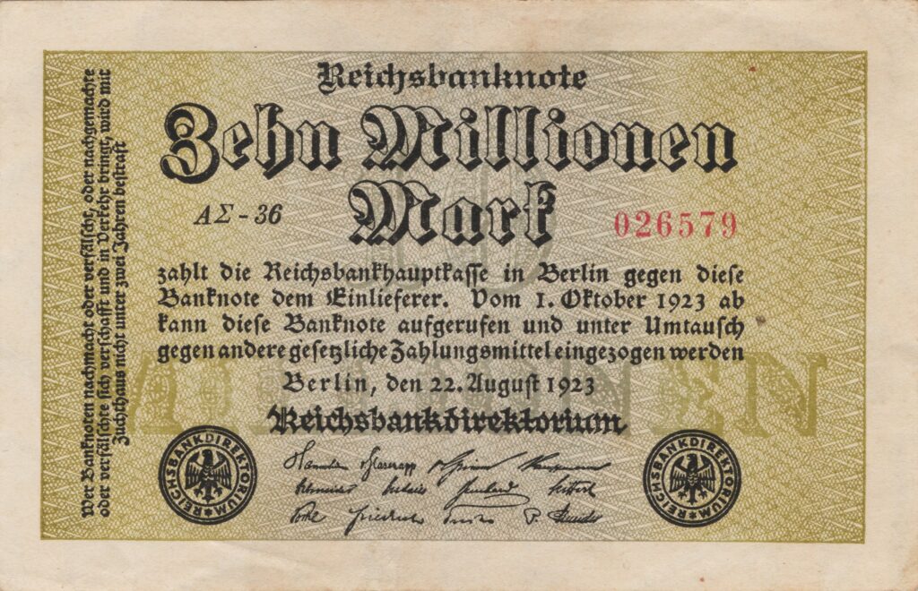 ALLEMAGNE billet Reichsbank de 10.000.000 Mark 22-08-1923