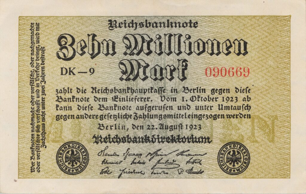 ALLEMAGNE billet Reichsbank de 10.000.000 Mark 22-08-1923