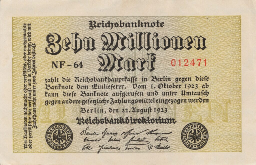 ALLEMAGNE billet Reichsbank de 10.000.000 Mark 22-08-1923