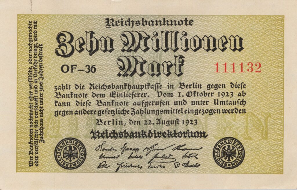 ALLEMAGNE billet Reichsbank de 10.000.000 Mark 22-08-1923