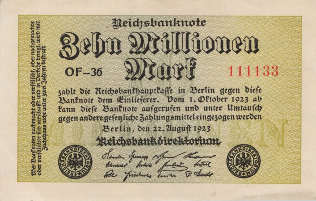 ALLEMAGNE billet Reichsbank de 10.000.000 Mark 22-08-1923