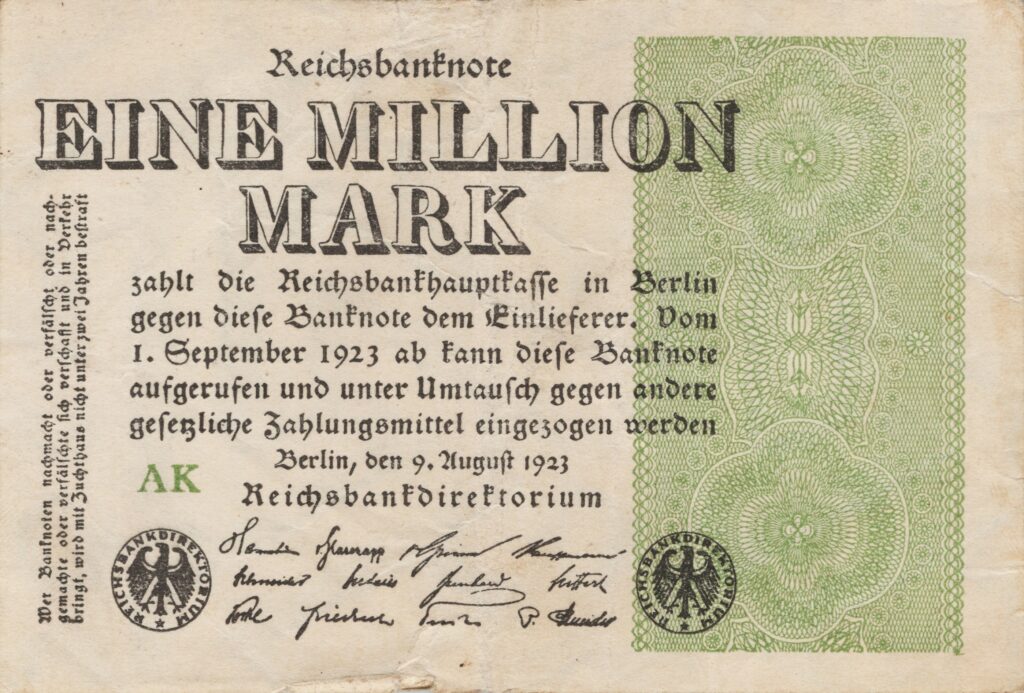 ALLEMAGNE billet Reichsbank de 1.000.000 Mark 09-08-1923