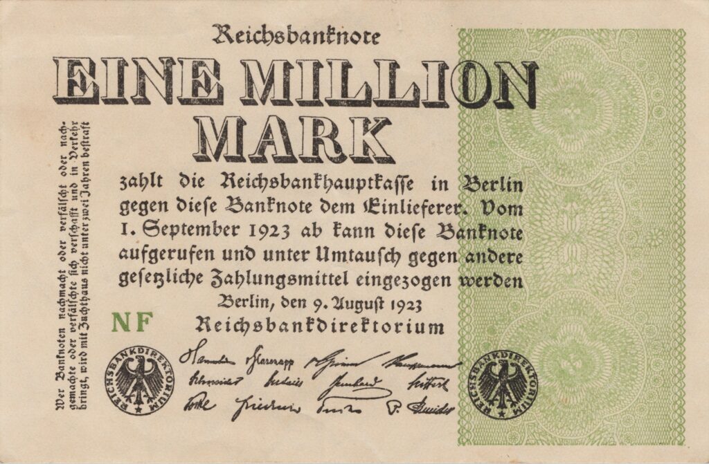 ALLEMAGNE billet Reichsbank de 1.000.000 Mark 09-08-1923