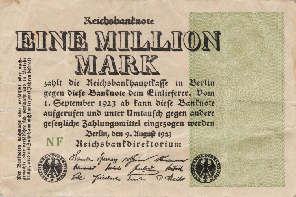 ALLEMAGNE billet Reichsbank de 1.000.000 Mark 09-08-1923