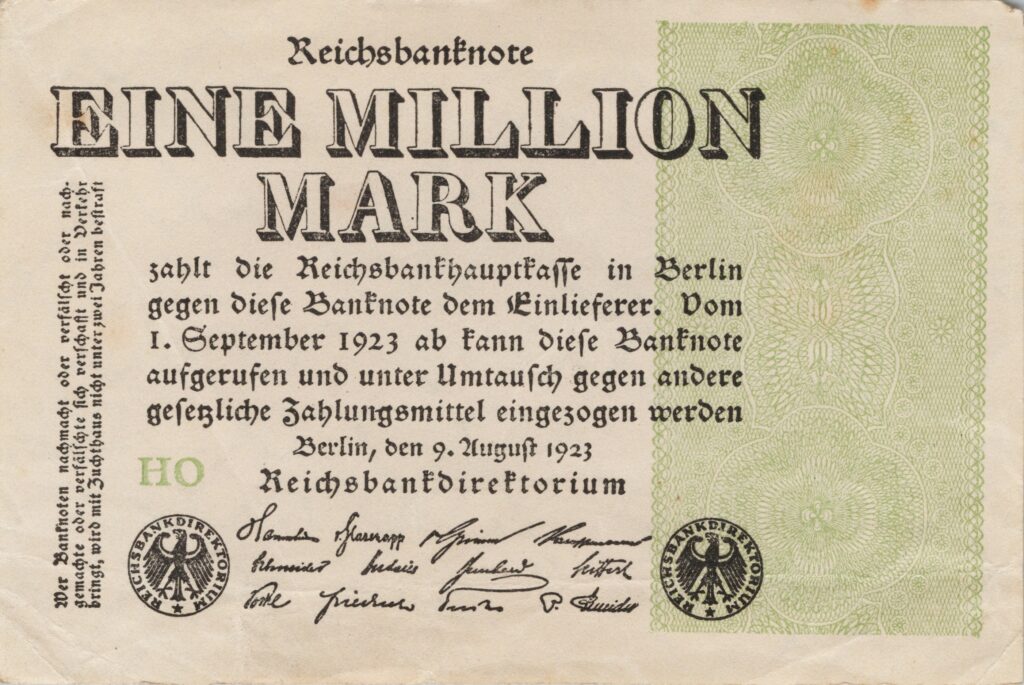 ALLEMAGNE billet Reichsbank de 1.000.000 Mark 09-08-1923