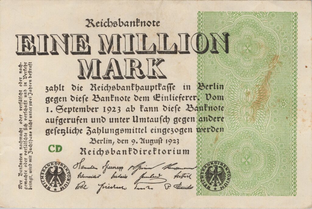 ALLEMAGNE billet Reichsbank de 1.000.000 Mark 09-08-1923