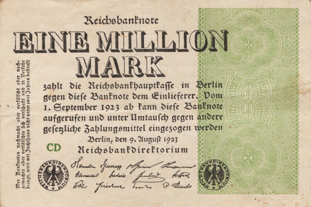 ALLEMAGNE billet Reichsbank de 1.000.000 Mark 09-08-1923