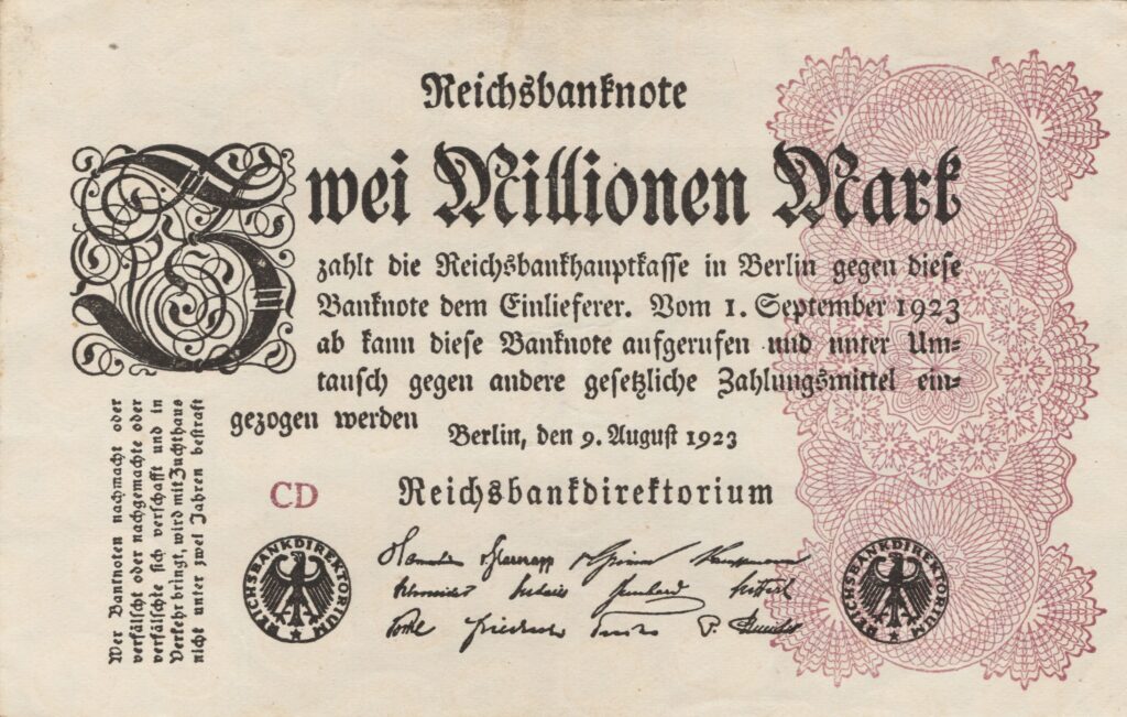 ALLEMAGNE billet Reichsbank de 20.000.000 Mark 09-08-1923