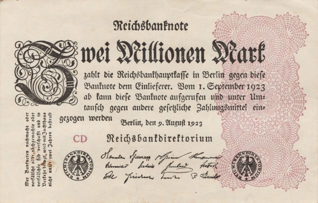 ALLEMAGNE billet Reichsbank de 20.000.000 Mark 09-08-1923