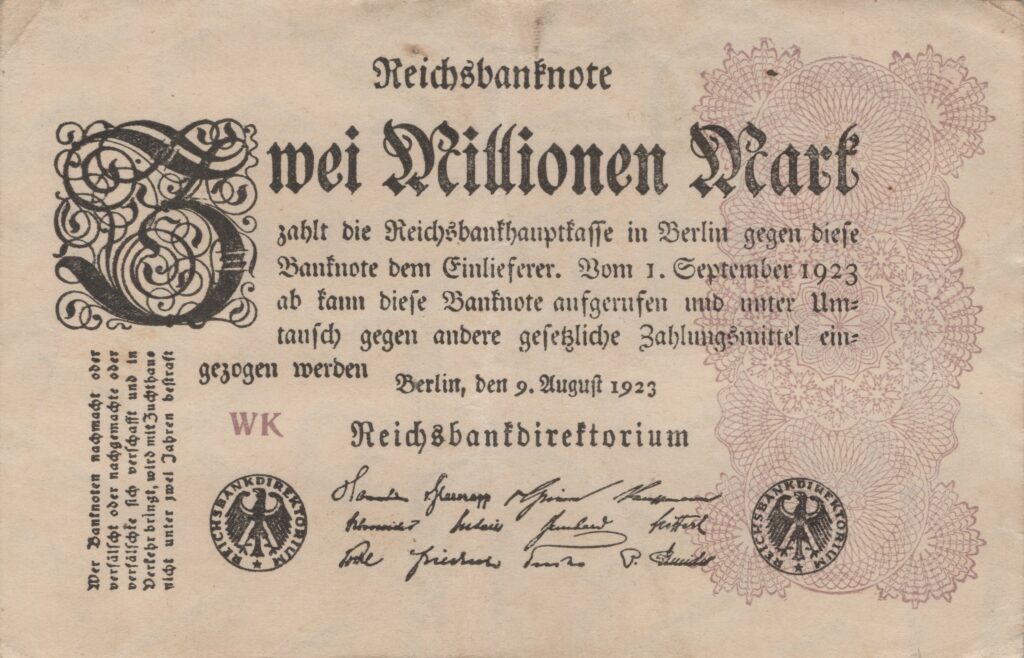 ALLEMAGNE billet Reichsbank de 20.000.000 Mark 09-08-1923