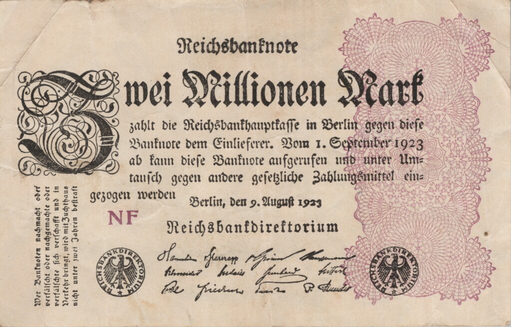 ALLEMAGNE billet Reichsbank de 20.000.000 Mark 09-08-1923