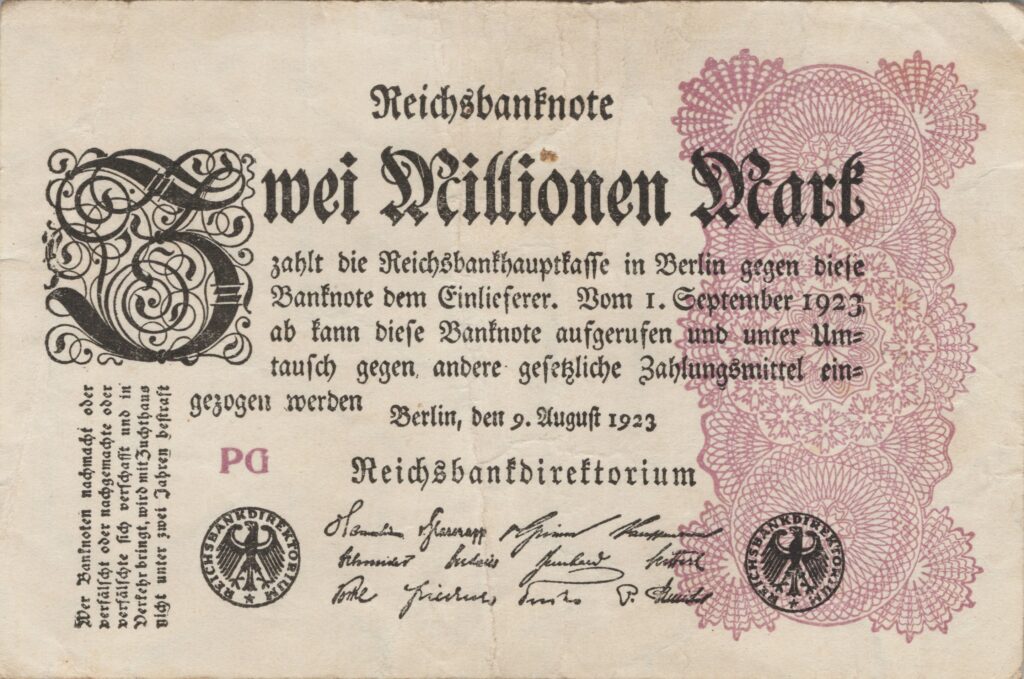 ALLEMAGNE billet Reichsbank de 20.000.000 Mark 09-08-1923