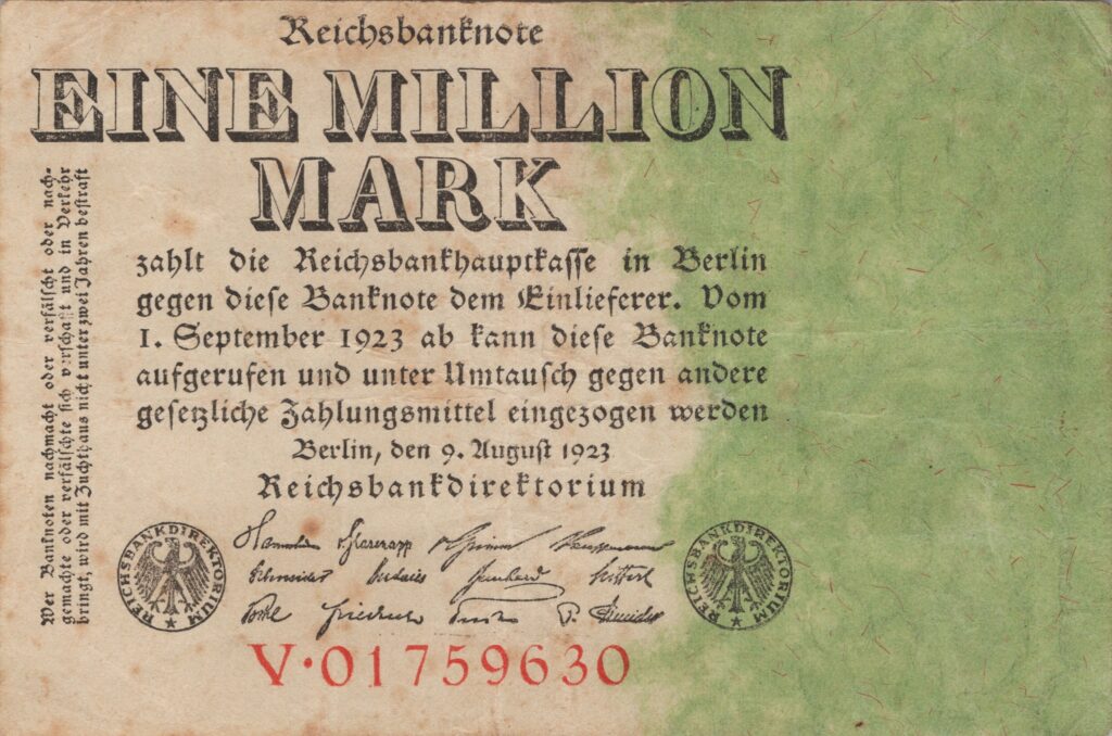 ALLEMAGNE billet Reichsbank de 1.000.000 Mark 09-08-1923