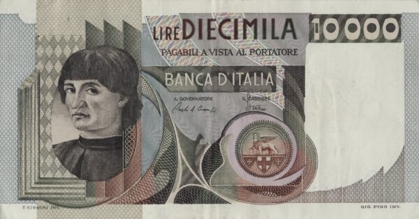 ITALIE billet de 10.000 Lire del Castagno 06-09-1980