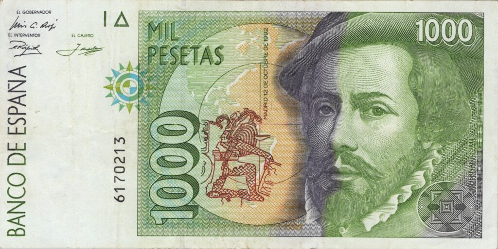 ESPAGNE billet de 1.000 Pesetas Hernán Cortés 12-10-1992