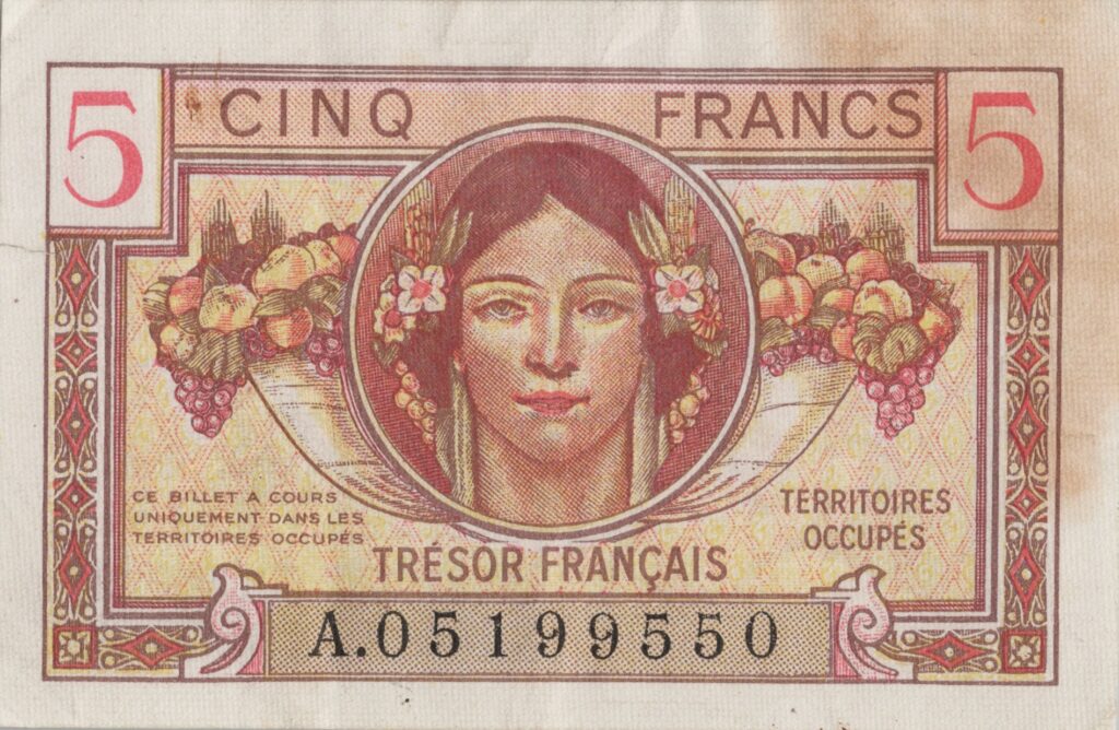 FRANCE billet de 5 francs 1947 Trésor Français série A