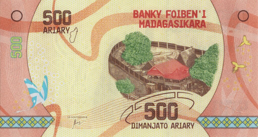 MADAGASCAR billet de 500 Ariary de 2017, ancienne cité d’Ambohimanga