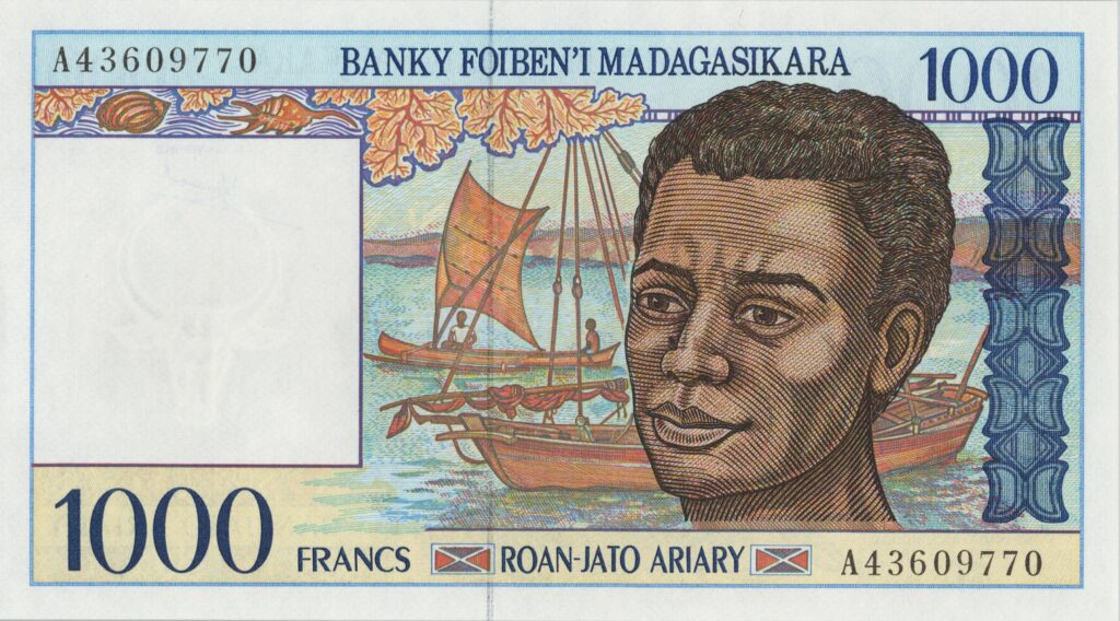 MADAGASCAR billet de 1.000 Francs de 1994 Pick-76a
