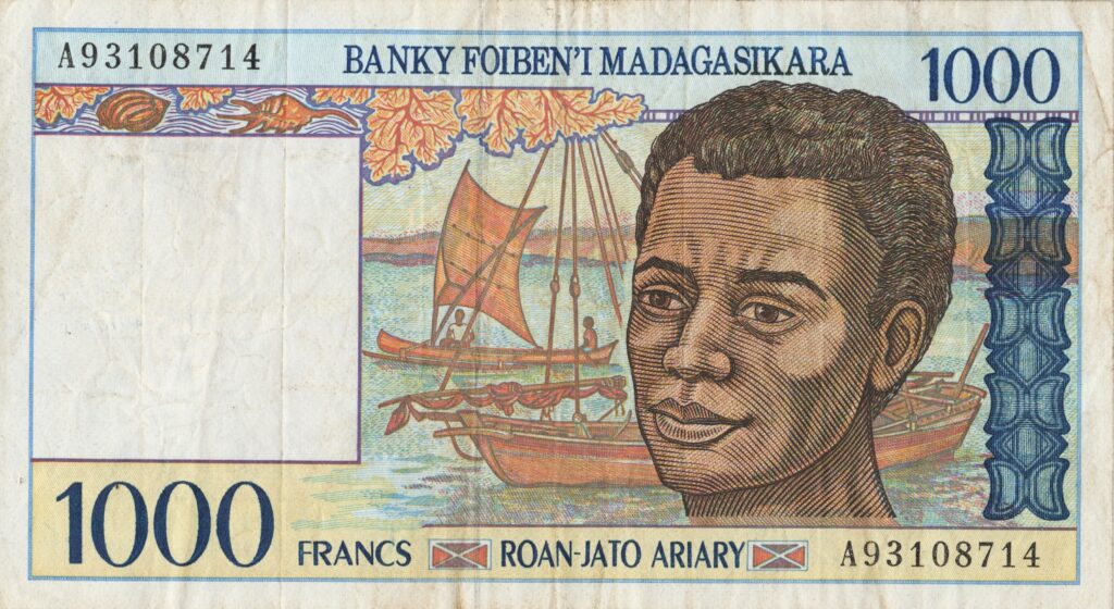 MADAGASCAR billet de 1.000 Francs de 1994, Pick-76b