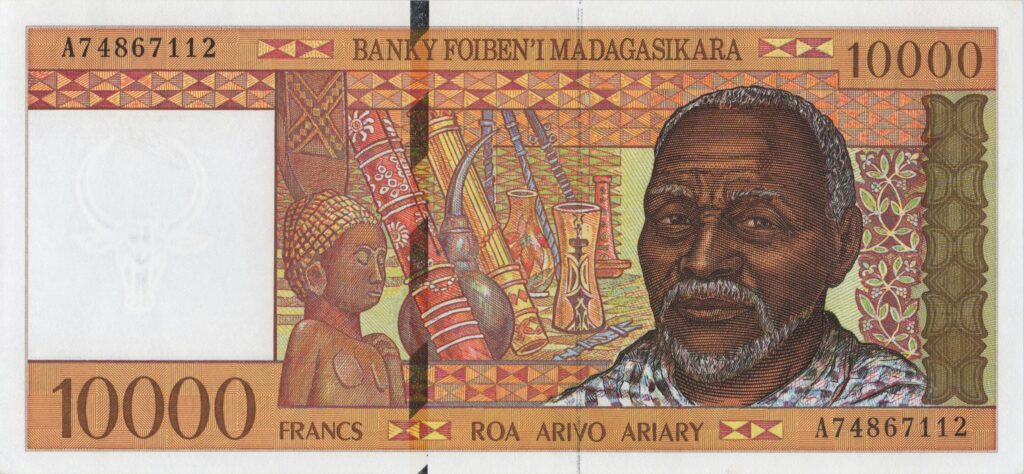 MADAGASCAR billet de 10.000 Francs de 1995 Pick-79b