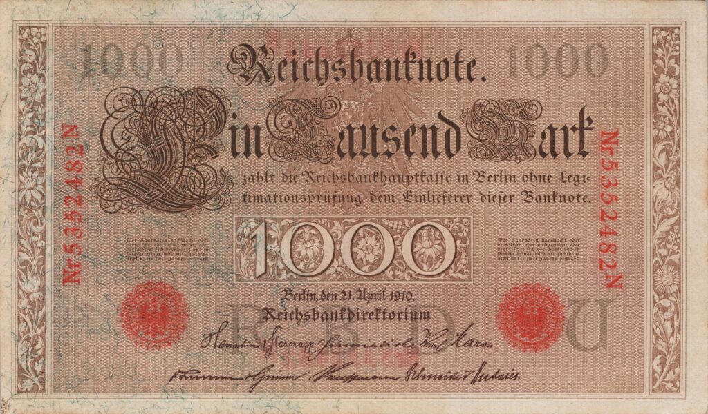 ALLEMAGNE billet Reichsbank, 1.000 Mark 21-04-1910