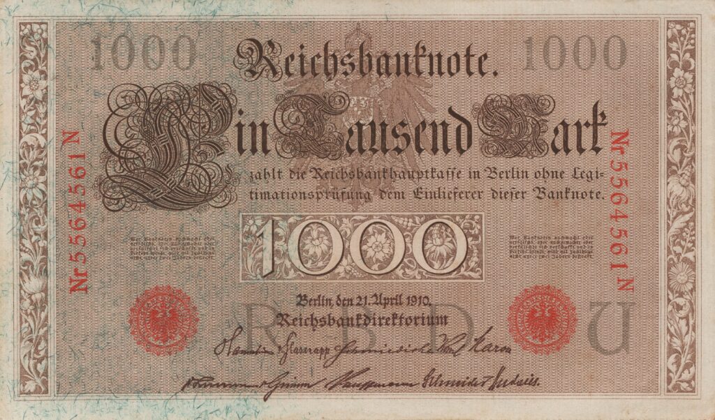 ALLEMAGNE billet Reichsbank, 1.000 Mark 21-04-1910