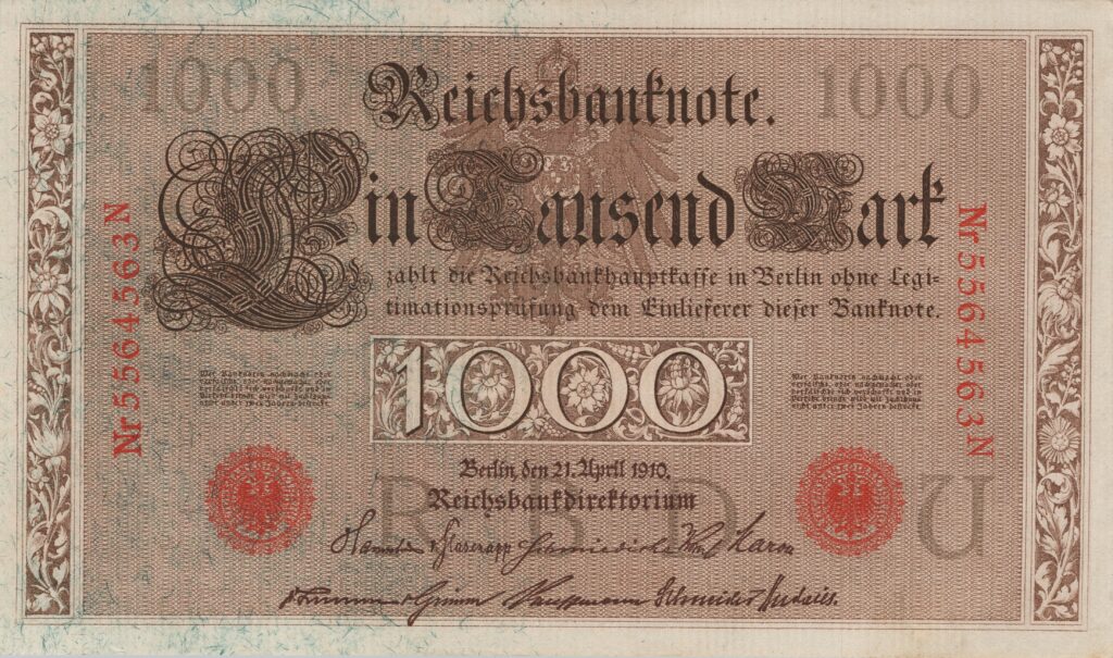 ALLEMAGNE billet Reichsbank, 1.000 Mark 21-04-1910