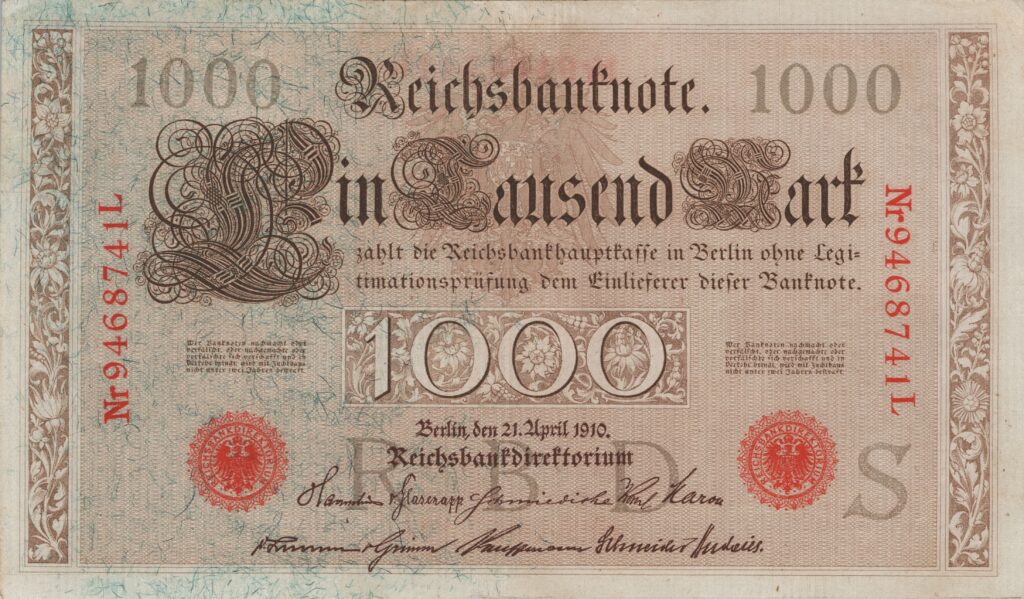 ALLEMAGNE billet Reichsbank, 1.000 Mark 21-04-1910