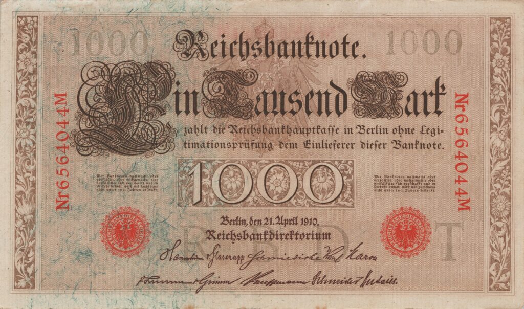 ALLEMAGNE billet Reichsbank, 1.000 Mark 21-04-1910