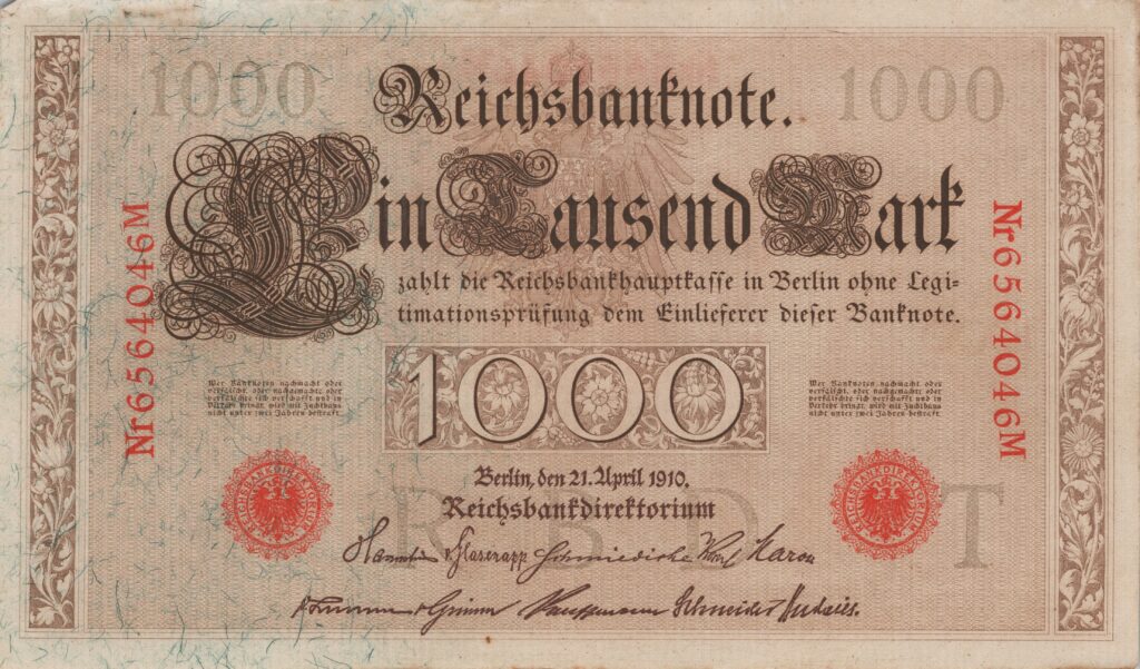 ALLEMAGNE billet Reichsbank, 1.000 Mark 21-04-1910