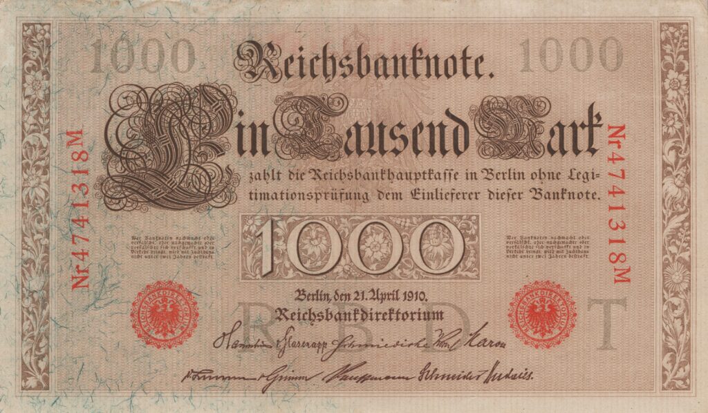 ALLEMAGNE billet Reichsbank, 1.000 Mark 21-04-1910