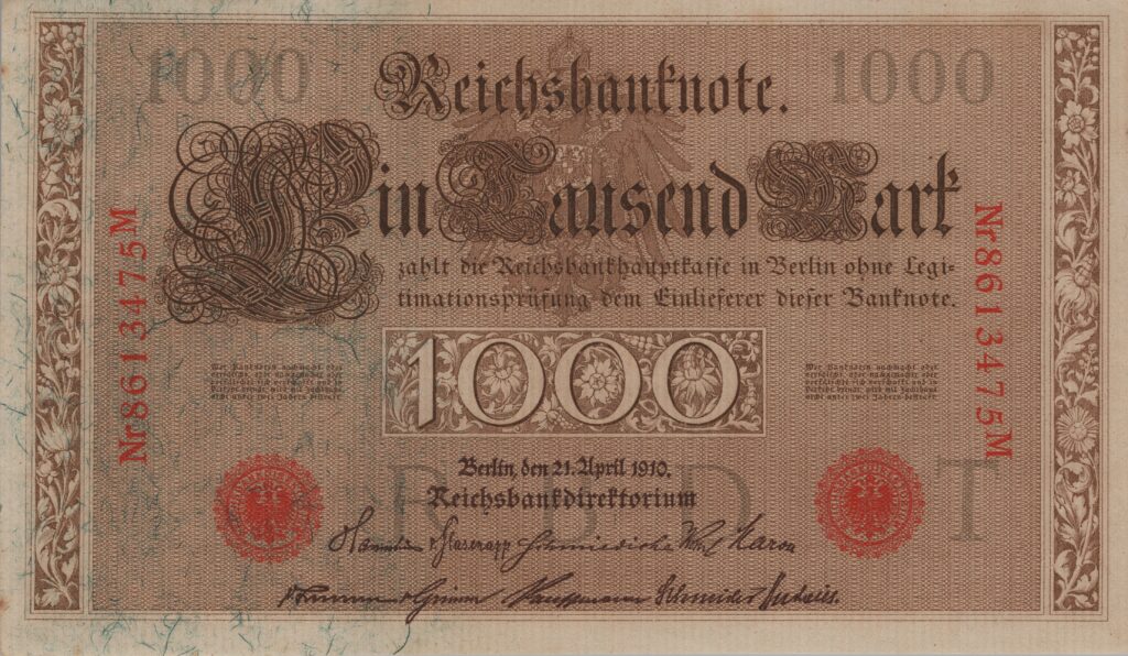 ALLEMAGNE billet Reichsbank, 1.000 Mark 21-04-1910