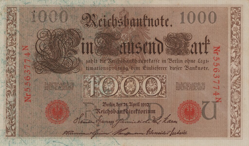 ALLEMAGNE billet Reichsbank, 1.000 Mark 21-04-1910