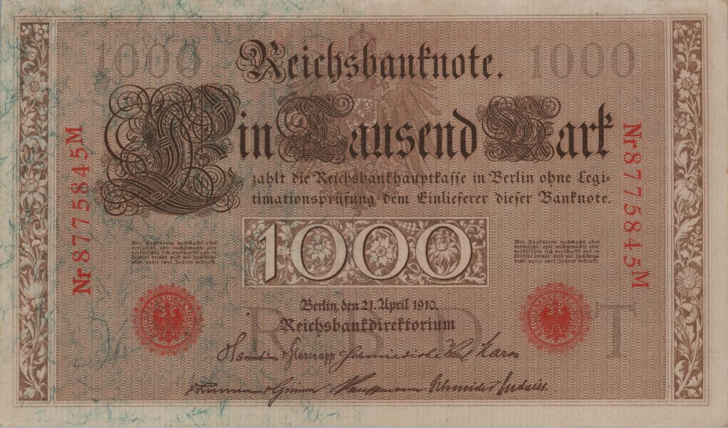 ALLEMAGNE billet Reichsbank, 1.000 Mark 21-04-1910