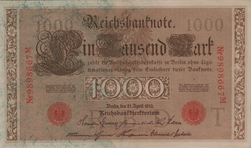 ALLEMAGNE billet Reichsbank, 1.000 Mark 21-04-1910
