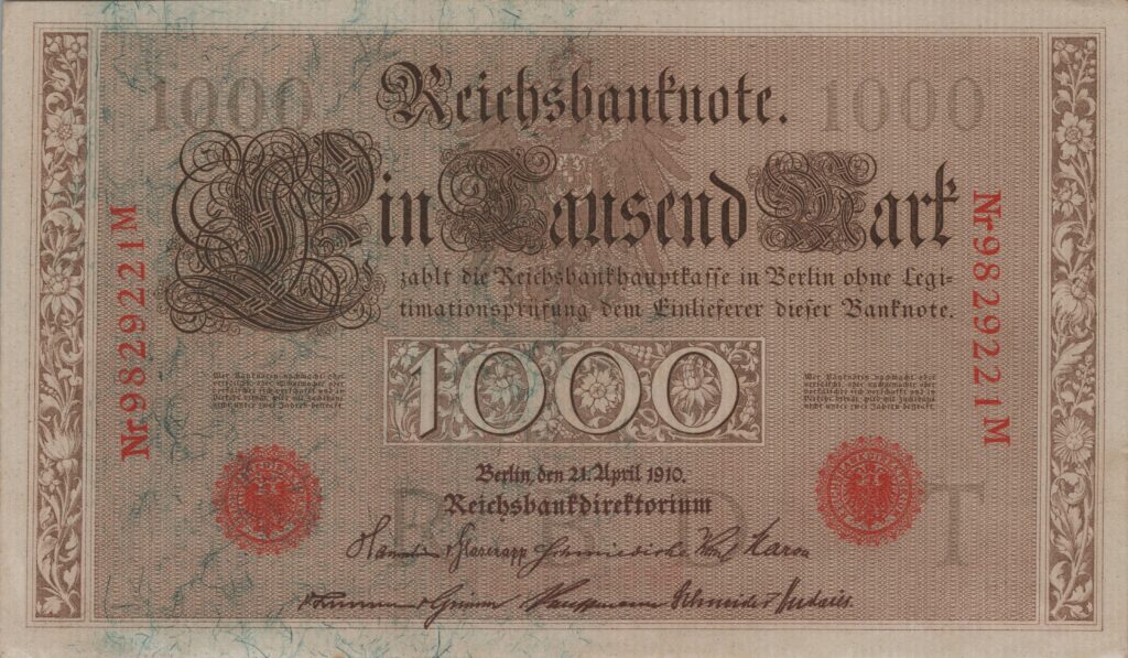 ALLEMAGNE billet Reichsbank, 1.000 Mark 21-04-1910