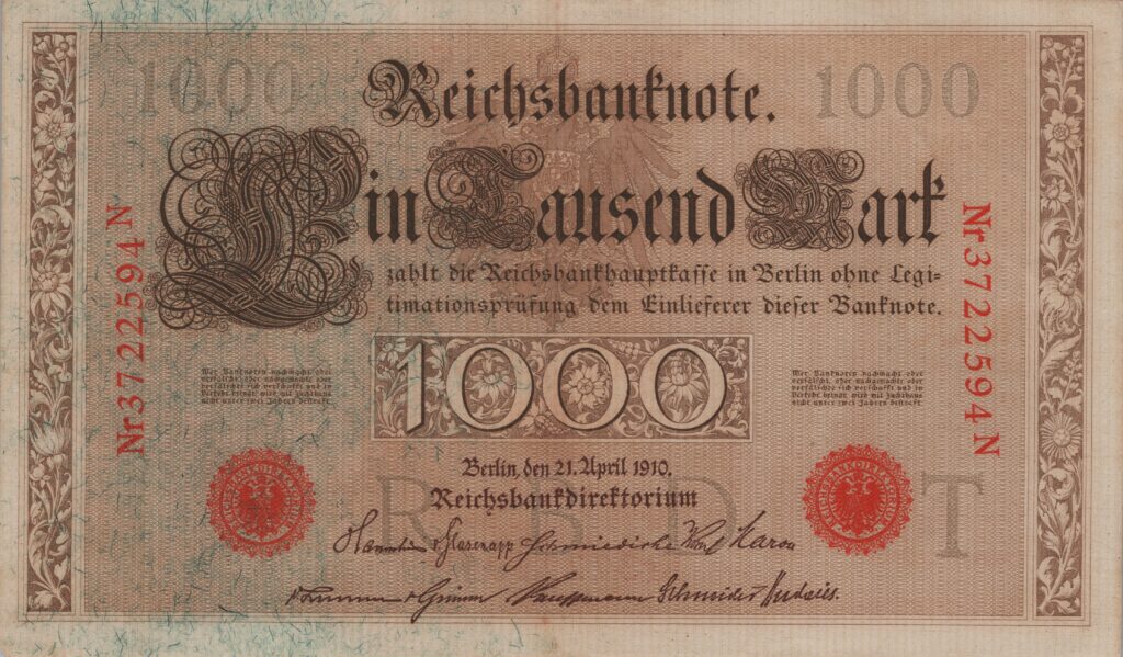 ALLEMAGNE billet Reichsbank, 1.000 Mark 21-04-1910