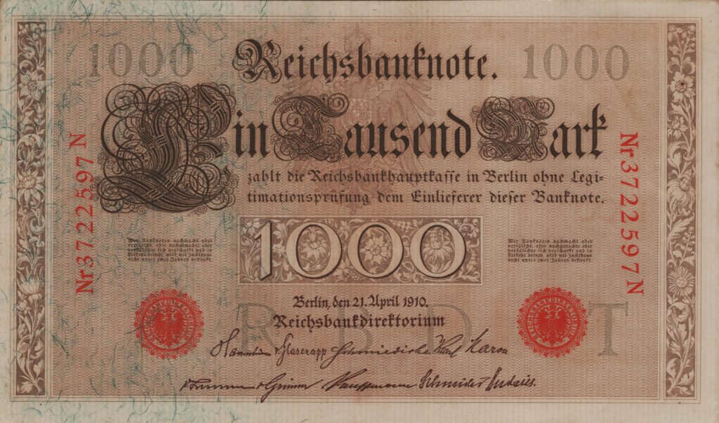 ALLEMAGNE billet Reichsbank, 1.000 Mark 21-04-1910