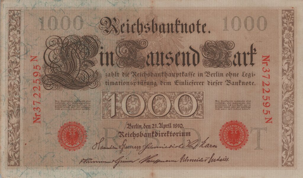 ALLEMAGNE billet Reichsbank, 1.000 Mark 21-04-1910