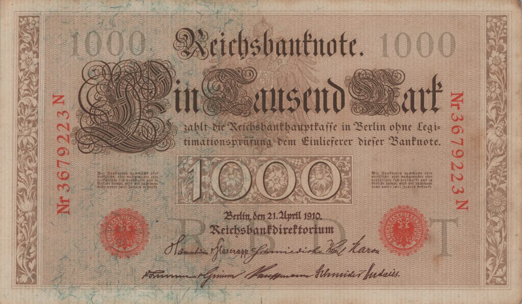 ALLEMAGNE billet Reichsbank, 1.000 Mark 21-04-1910