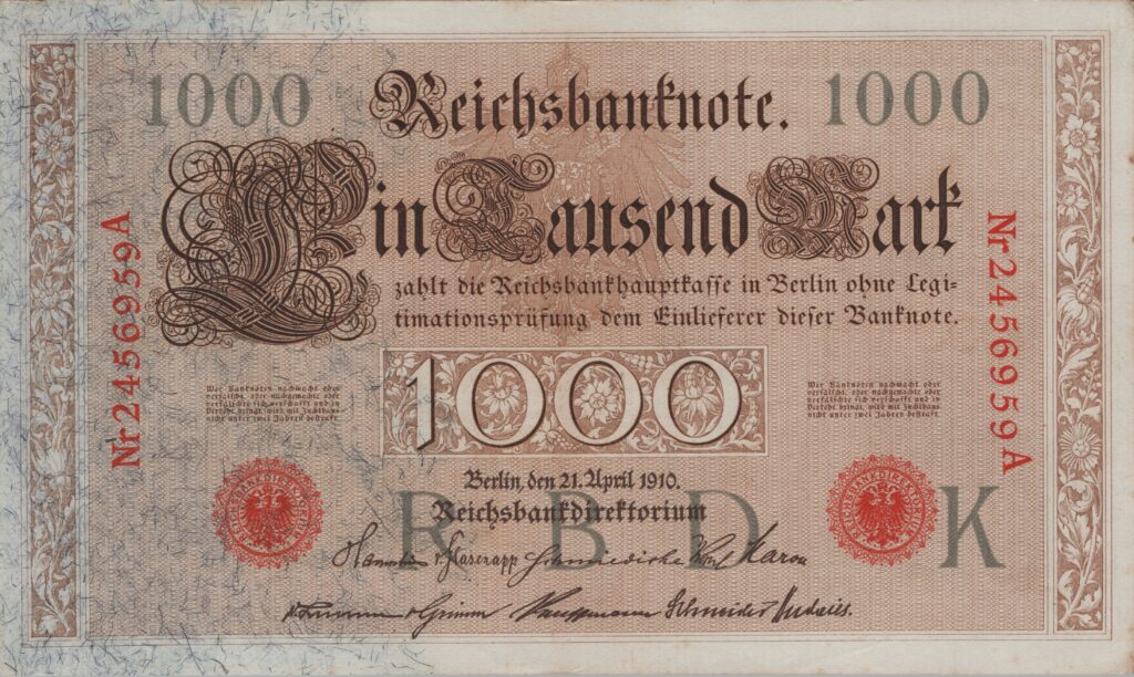 ALLEMAGNE billet Reichsbank, 1.000 Mark 21-04-1910