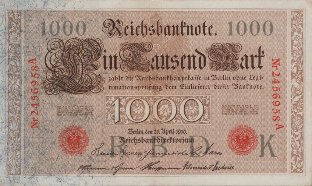 ALLEMAGNE billet Reichsbank, 1.000 Mark 21-04-1910