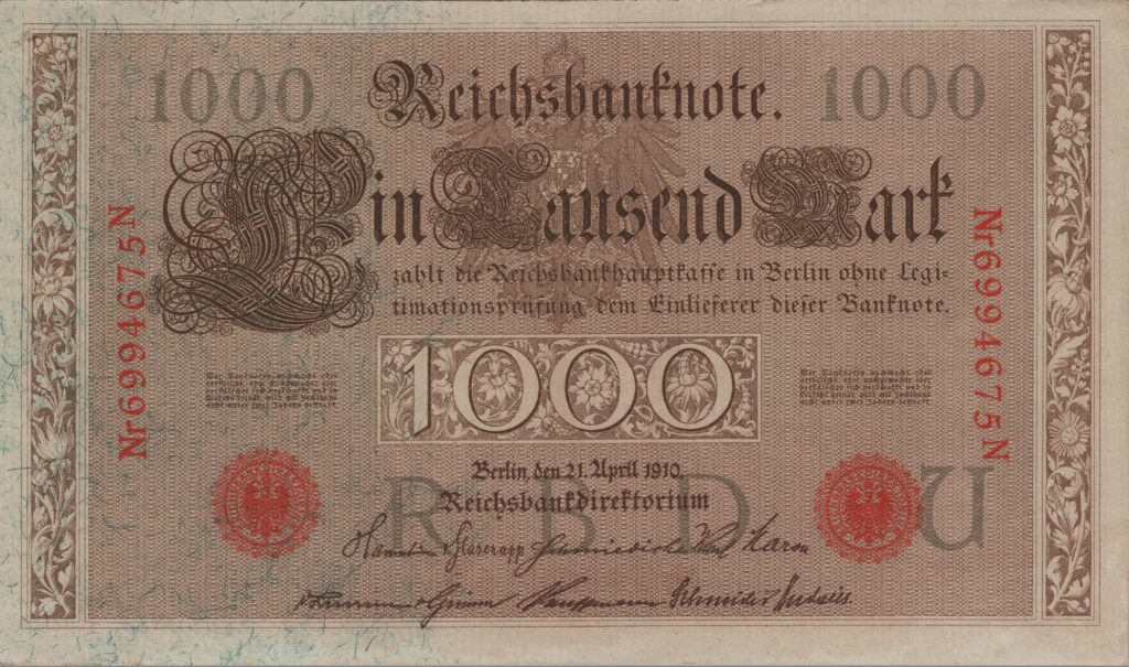 ALLEMAGNE billet Reichsbank, 1.000 Mark 21-04-1910