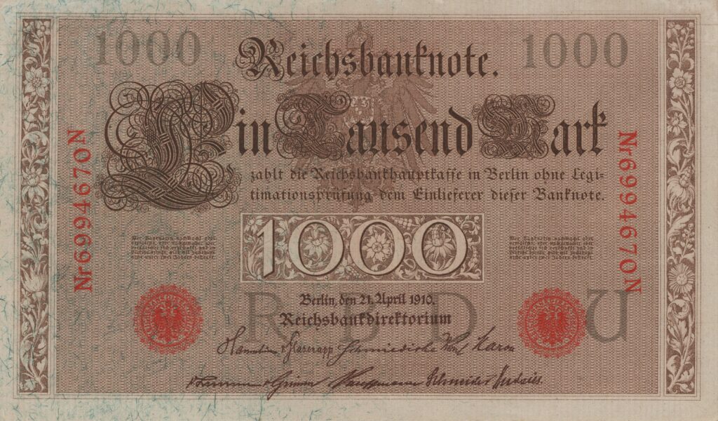 ALLEMAGNE billet Reichsbank, 1.000 Mark 21-04-1910