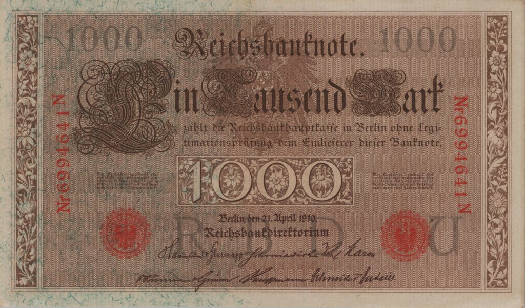 ALLEMAGNE billet Reichsbank, 1.000 Mark 21-04-1910