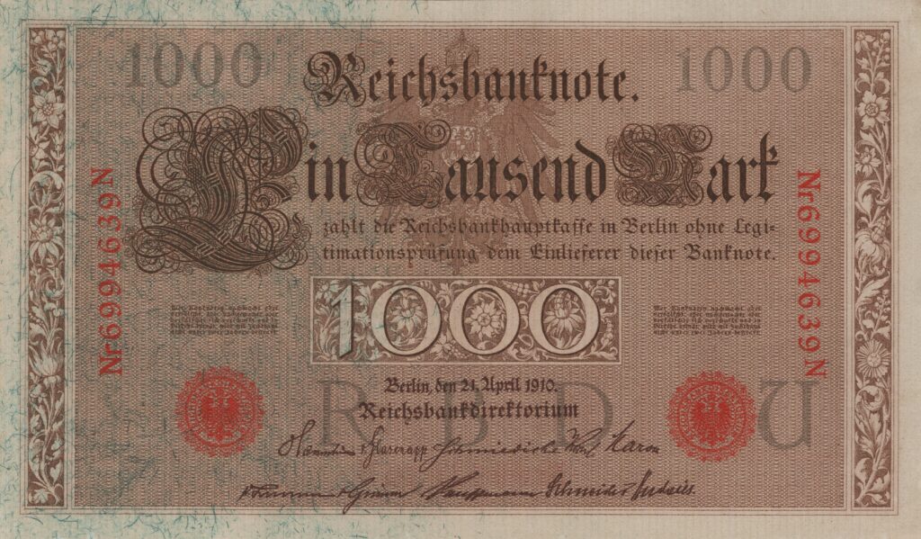 ALLEMAGNE billet Reichsbank, 1.000 Mark 21-04-1910