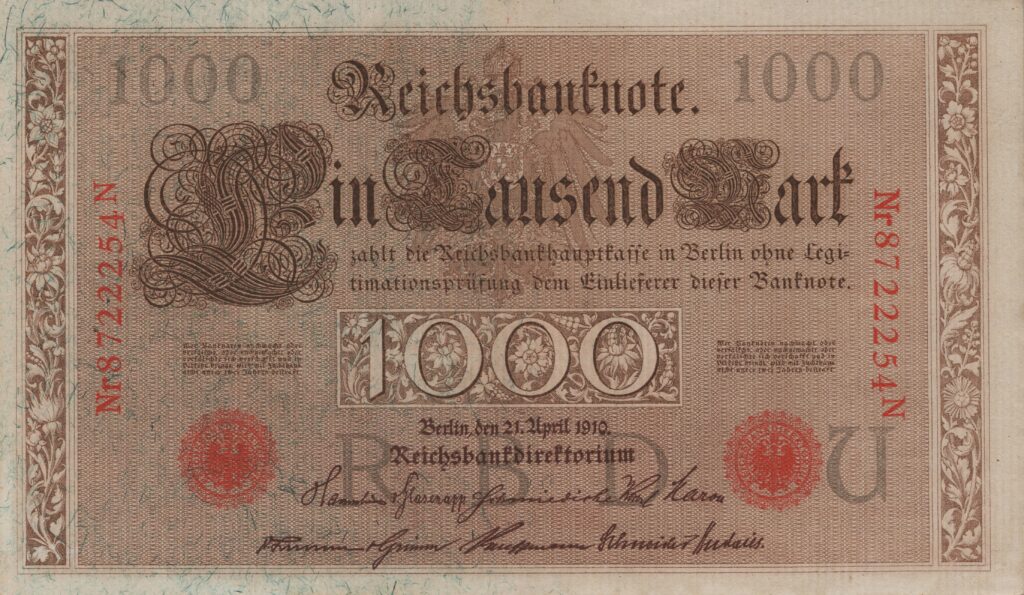 ALLEMAGNE billet Reichsbank, 1.000 Mark 21-04-1910